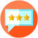 Screenshot of customer reviews displayed in an Uber Eats menu style layout